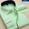 Europe design slim fit light green shirt for men