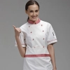 brand long sleeve  chef  coat uniforms design for female chef Color color 1