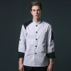 young patchwork fashion restaurant  chef jacket baker uniform