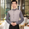 2022  long sleeve  tea house waiter jacket hotel pub staff  shirt Chinse blouse