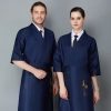2022   Europe casual loose bread house men baker cooker  coat women  chef jacket uniform workwear