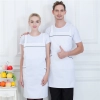 2022 europe style canvas long halter apron super market vegetable store halter  apron pub apron