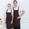 2022 europe style canvas long halter apron super market vegetable store halter  apron pub apron