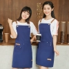 2022 solid color breathable fabric restaurant apron chef halter apron working apron