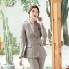 2022 two buttons business office lady women work suit female  pant suit  work wear Color color 1
