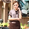 butterfly collar women shirt workwear waitress uniform