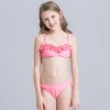 fashion wrapped chest teen girl  swimwear two piece set Color 1