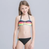 stripes two piece  young girl bikini swimwear set Color 2