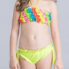 colorful-dashed hem girl swimwear girl bikini Color 8