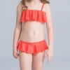 cute applique child girls swimwear bikini cloth floral