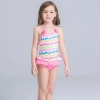 stripes two piece  young girl bikini swimwear set
