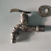 Chinese money boy girl printing design alloy metal sink tap washing machine adater faucet