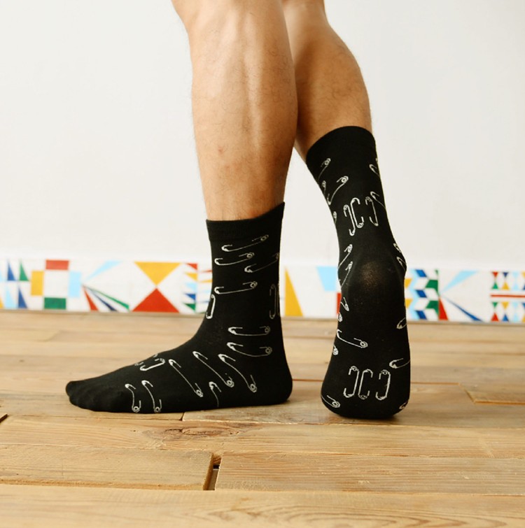 pin pattern high quality socks for women men