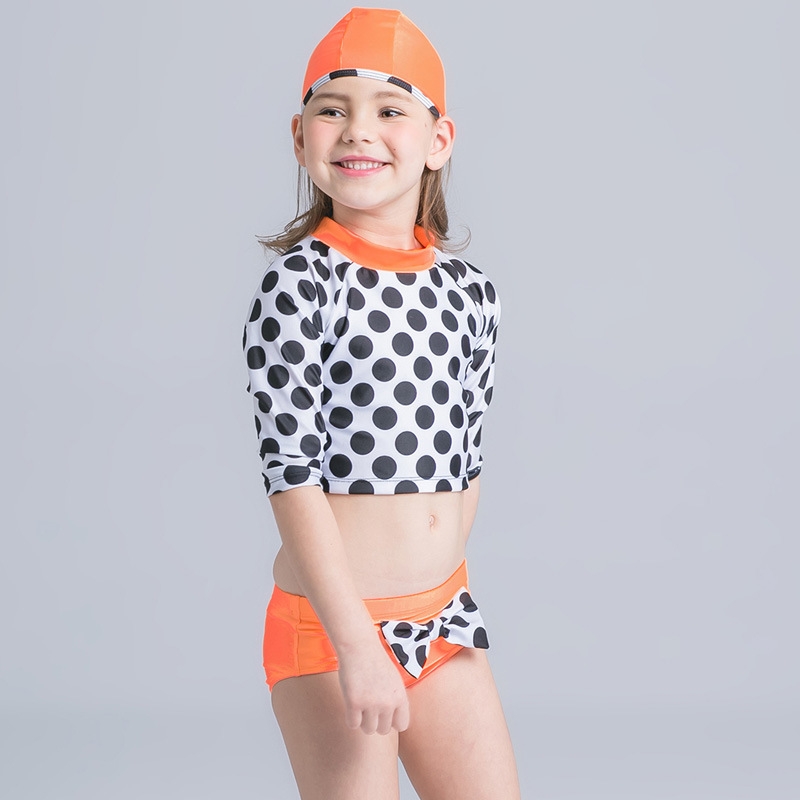 cute dot giraffe design girl swimwear