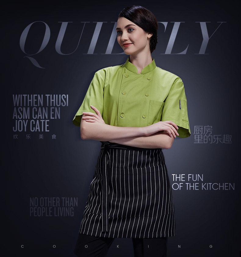 high quality short design apron for chef waiter