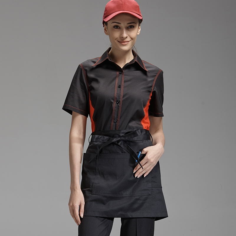 simple unisex design short mini apron waiter chef design
