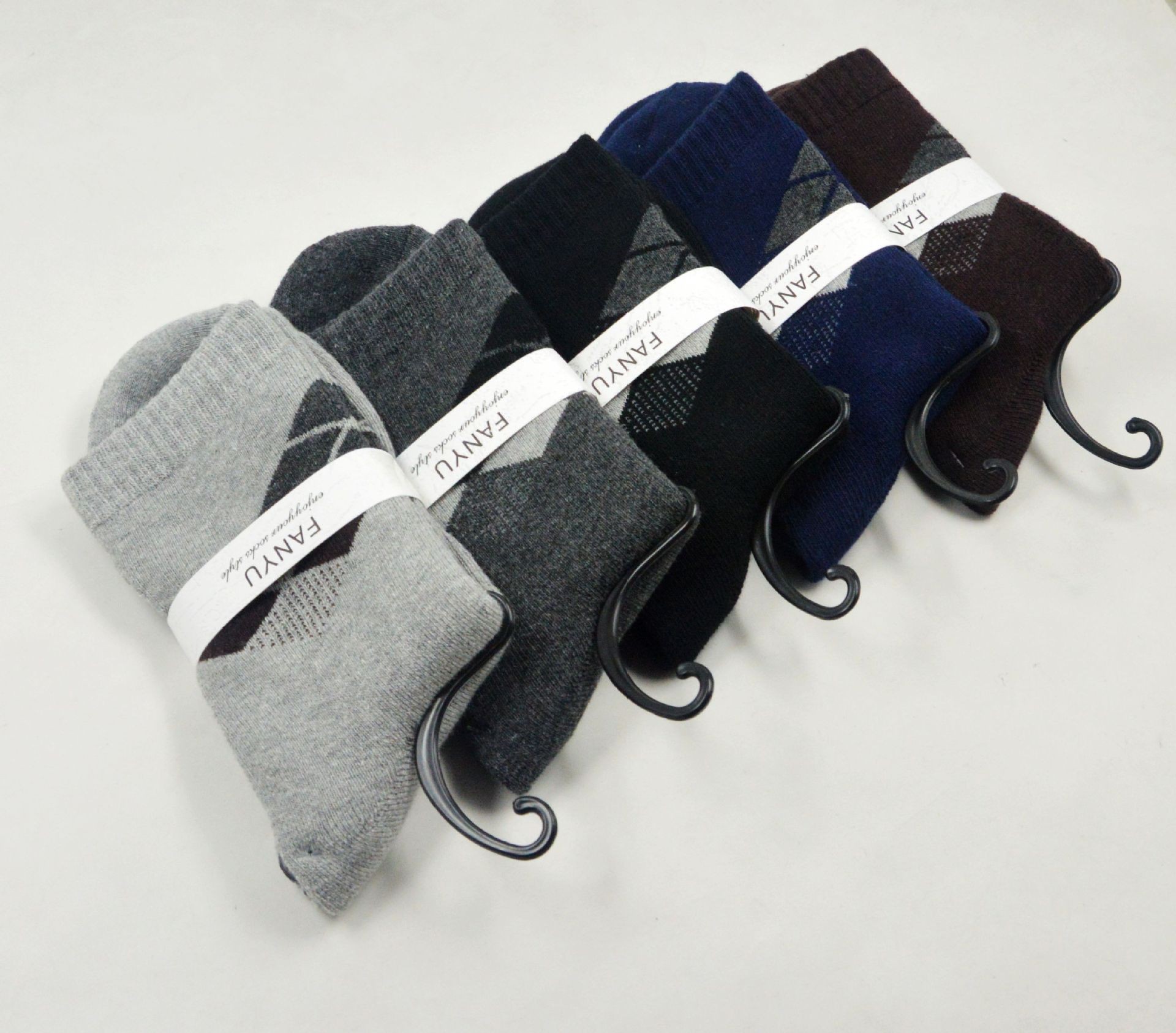 winter pile thicken knitted cotton socks formal design