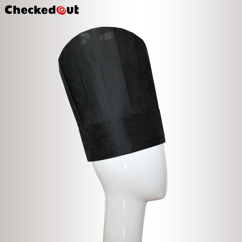 black round top paper disposable chef hat