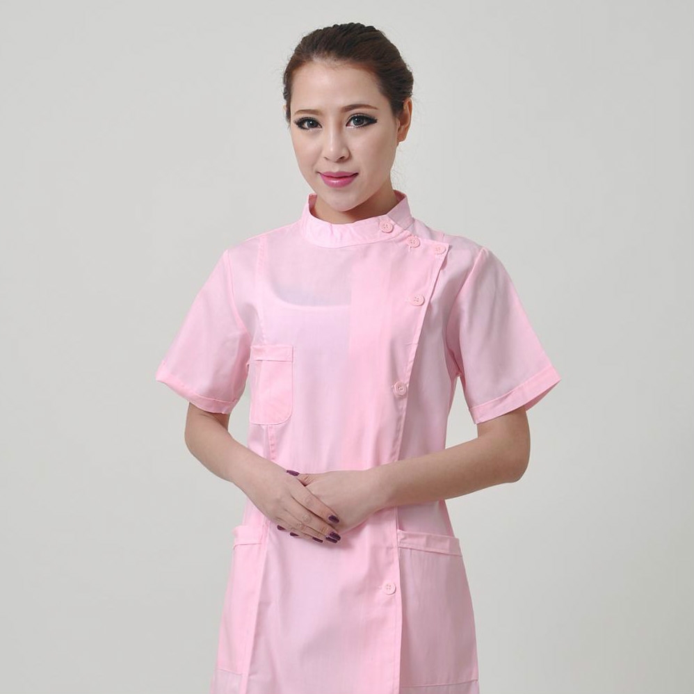 short sleeve side open nurse coat