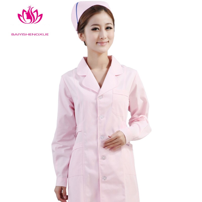 long sleeve classic hospital nurse dentist coat for lady