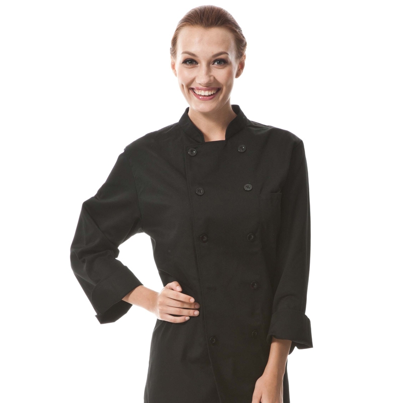 unisex rollover sleeve double breasted chef jacket coat