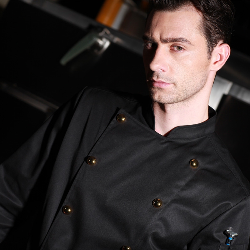 golden button chef master jacket chef uniform coat