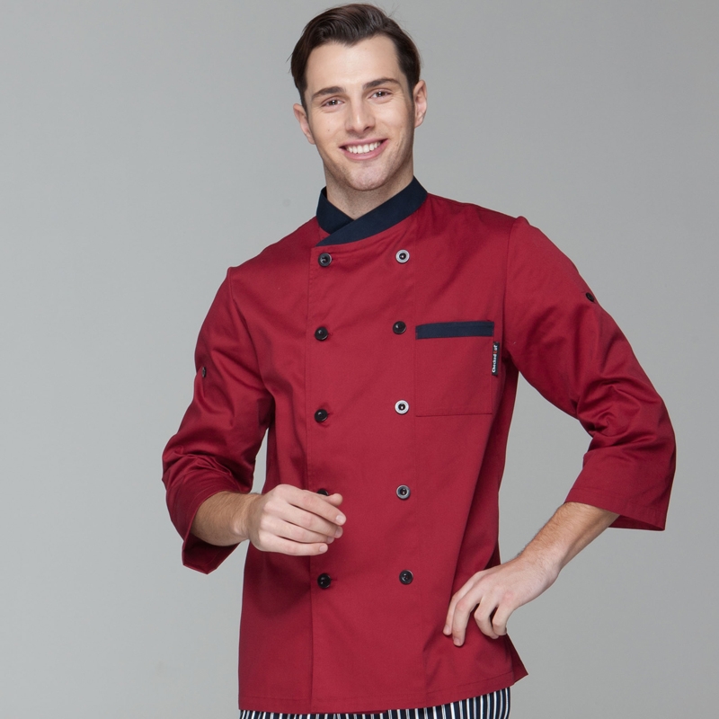 simple basic design double breasted chef jacket uniform workswear