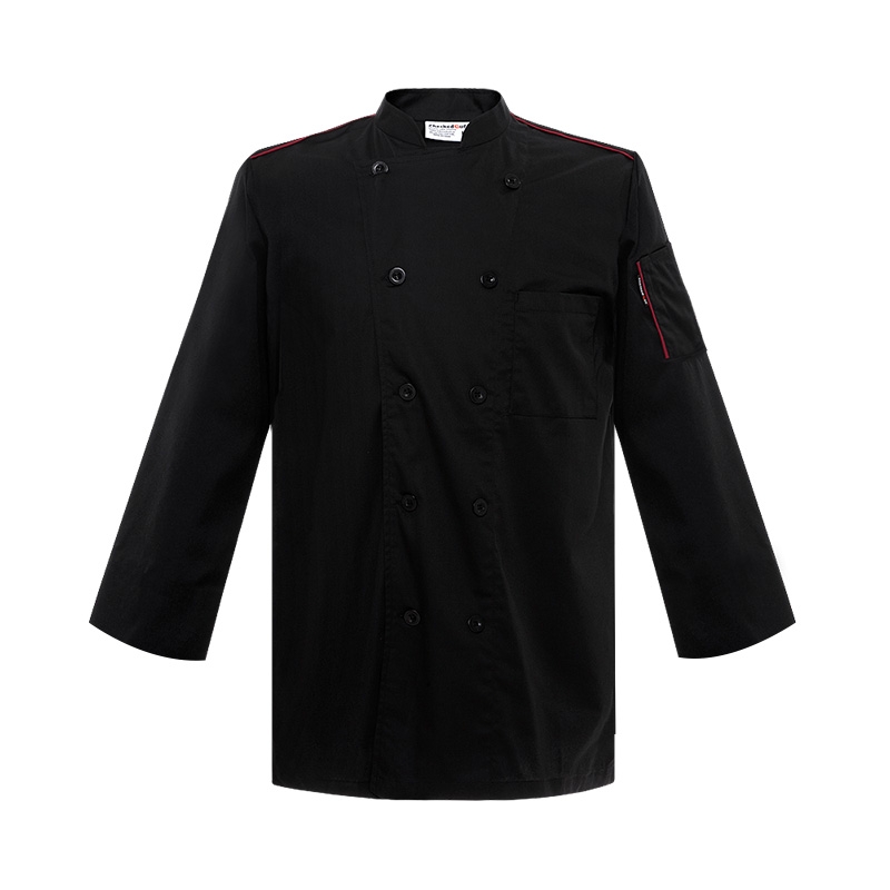 casual fashion double breasted chef coat blouse