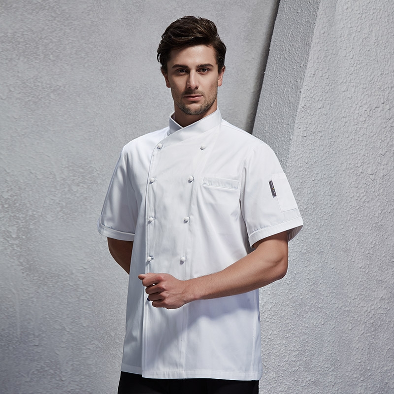 summer sideway collar chef jacket chef uniform
