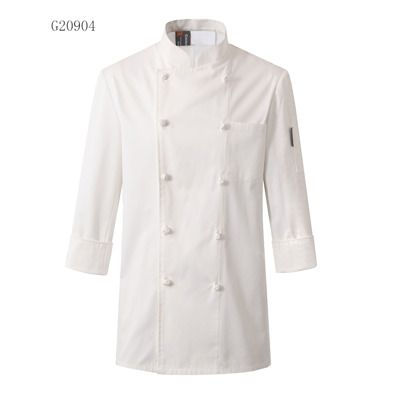 contrast cuff fashion chef uniform jacket coat