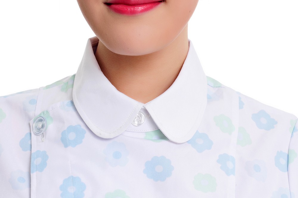 summer Korea short sleeve floral print uniform for nurse