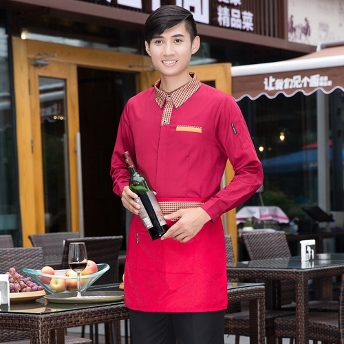 Chinese food restaurant waiter waitress blouse + apron