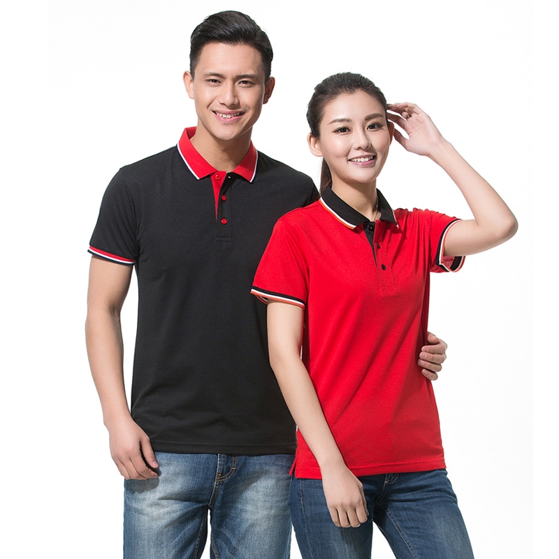 high quality turn down collar work staff t-shirt unifrom