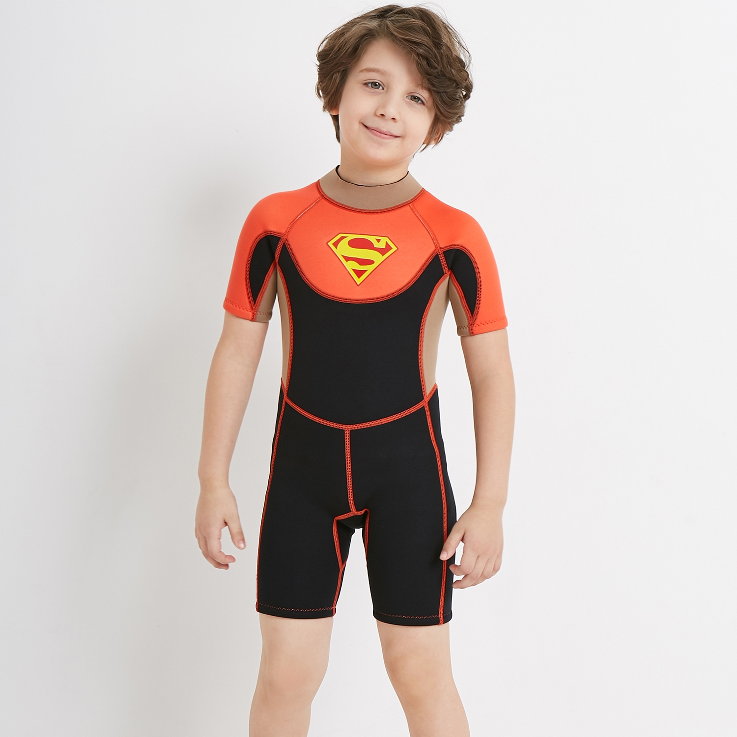 2018 Europe short sleeve boy children swimwear wetsuit