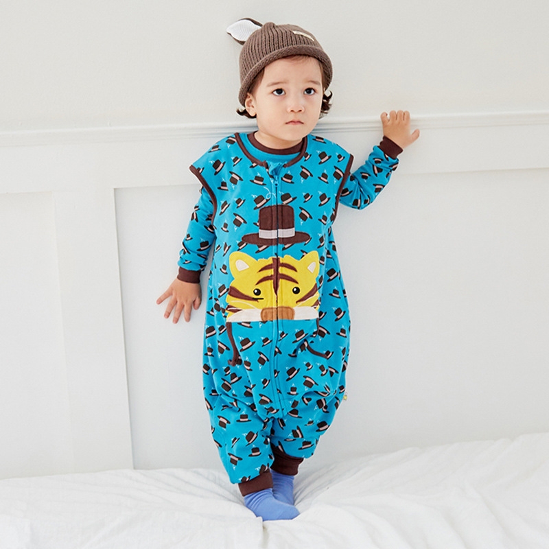 cartoon tiger printing little baby romper kid clothes