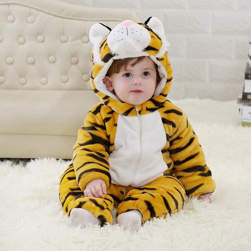 tiger cartoon kids rompers baby clothes