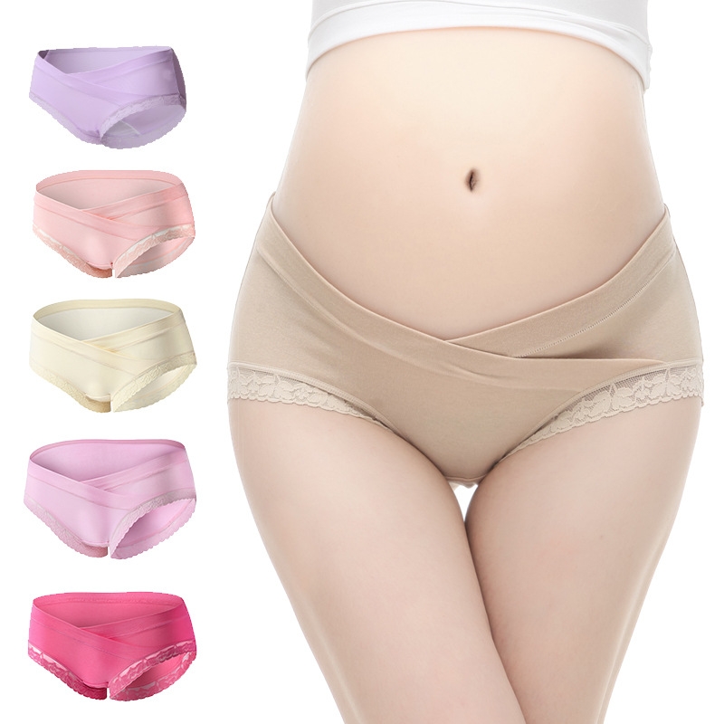 sexy lace low waist maternity pregnant panties underwear