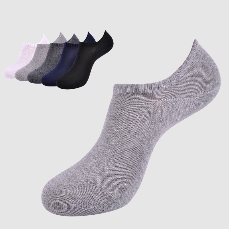 solid color ankle length formal men cotton socks - TiaNex