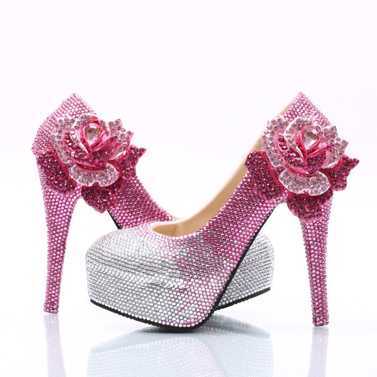 high quality overlay color young lady  wedding shoes pumps