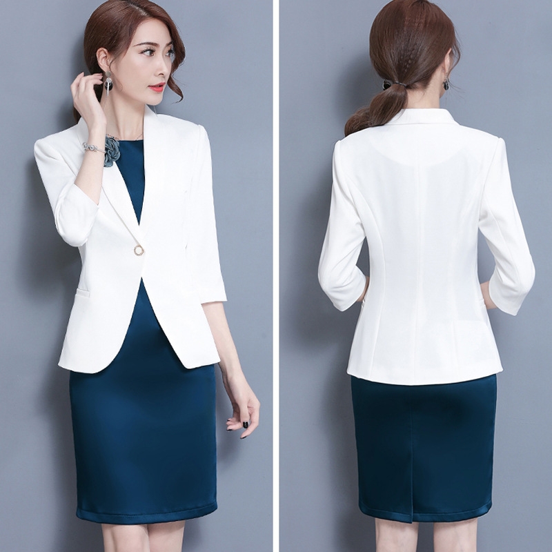 fashion korea casual long sleeve office Lady/OL career women skirts suits