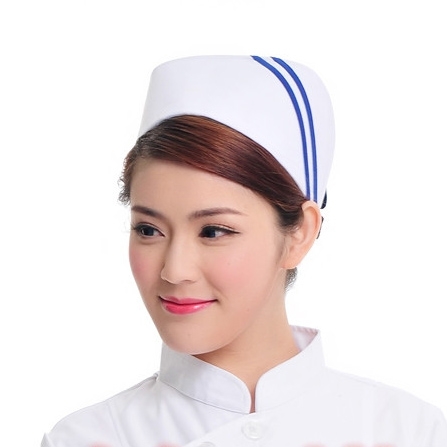 fashion three bar medical store clerk hat nurse doctor  hat uniform