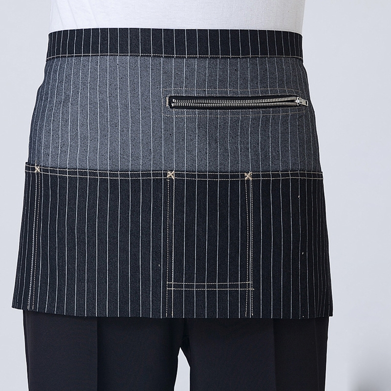 fashion zipper short / knee length waiter apron staff apron