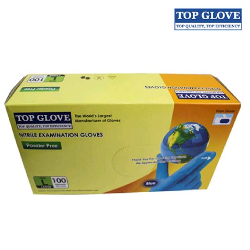 non-sterile nitrile examination disposable medical gloves  top gloves factory supplier (Europe in stock)