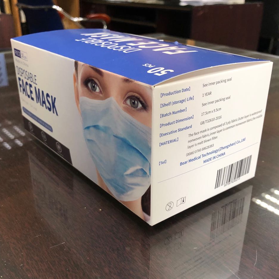 bear brand   non-medical disposable mask  CE certificated protective mask