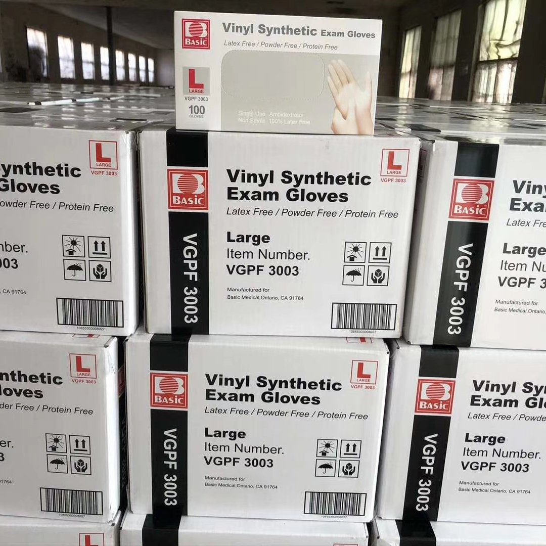 intco  vinyl synthetic disposable  gloves english package