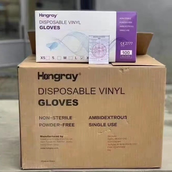 high quality pvc/vinyl single use  glove disposable  gloves Hongray brand