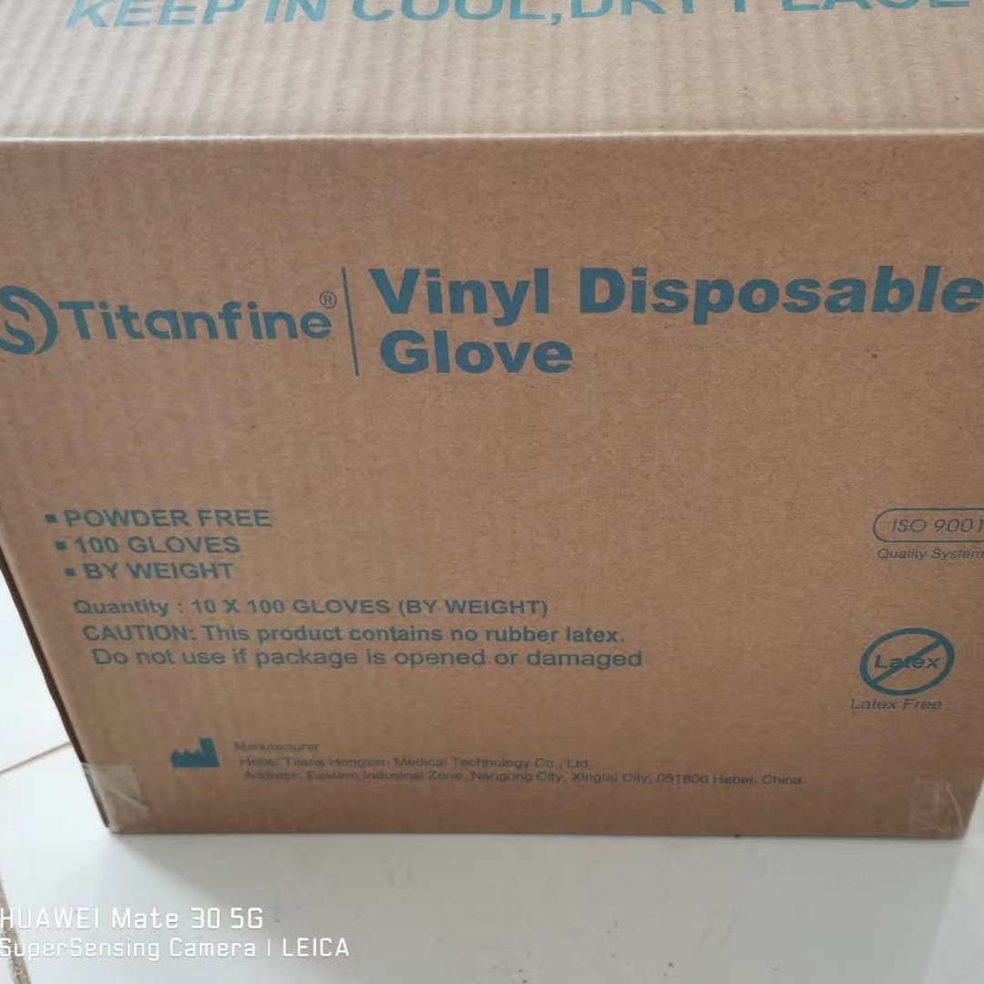 high quality Titianfine pvc/vinyl single use  glove disposable  gloves ce certificated