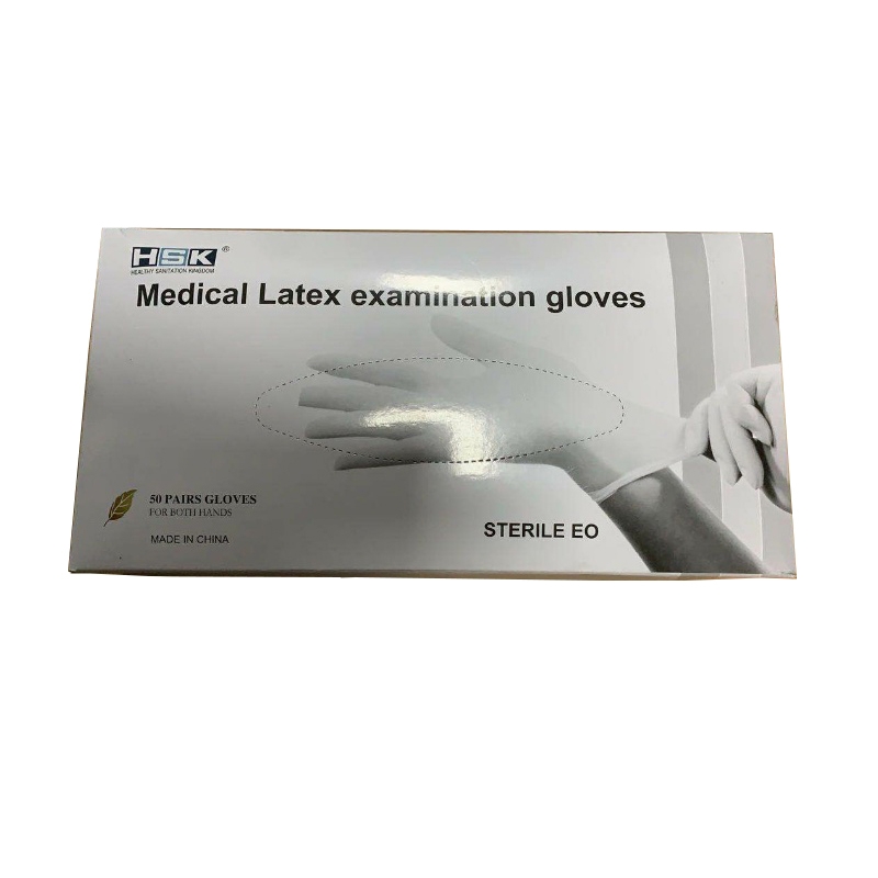 HSK medical latex disposable  gloves Examination gloves FDA CE