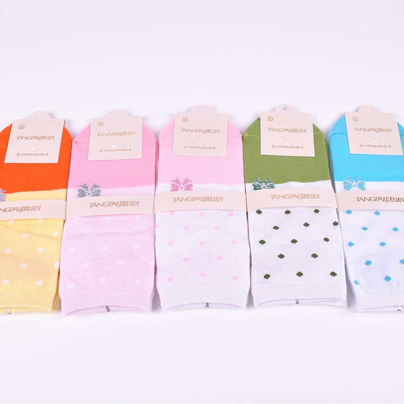 chic cute dot bow young lady socks