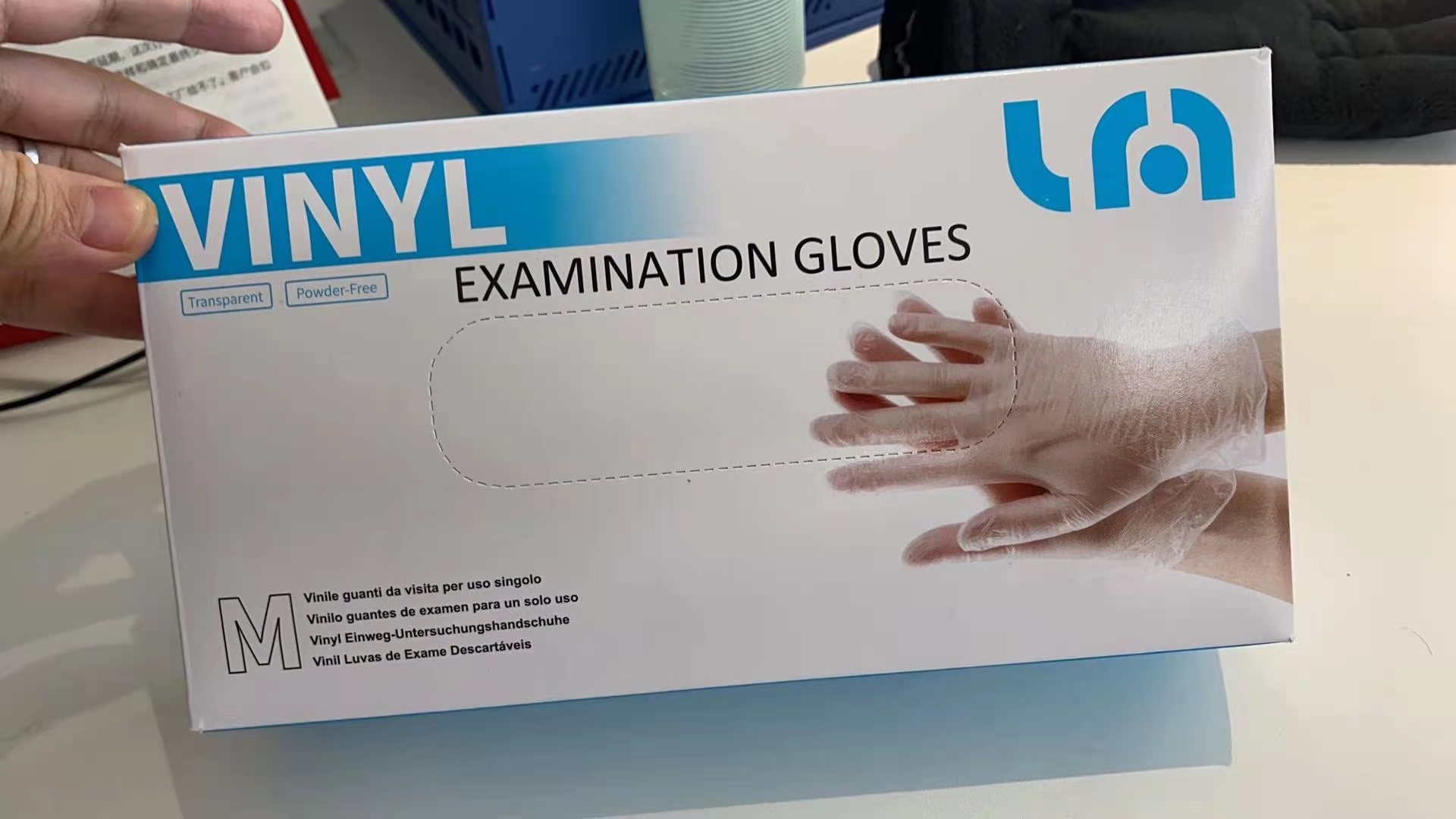 lyncmed transparent color disposable Examination gloves EN 455 Medical grade pvc/vinyl gloves pre-order